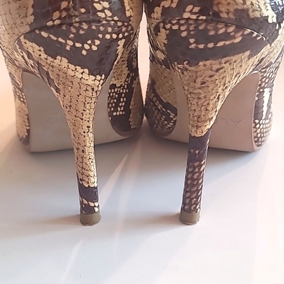 Aldo Stiletto Pumps Snake Skin Pointed Toe High Heel Animal Print Cocktail Party - Picture 9 of 17